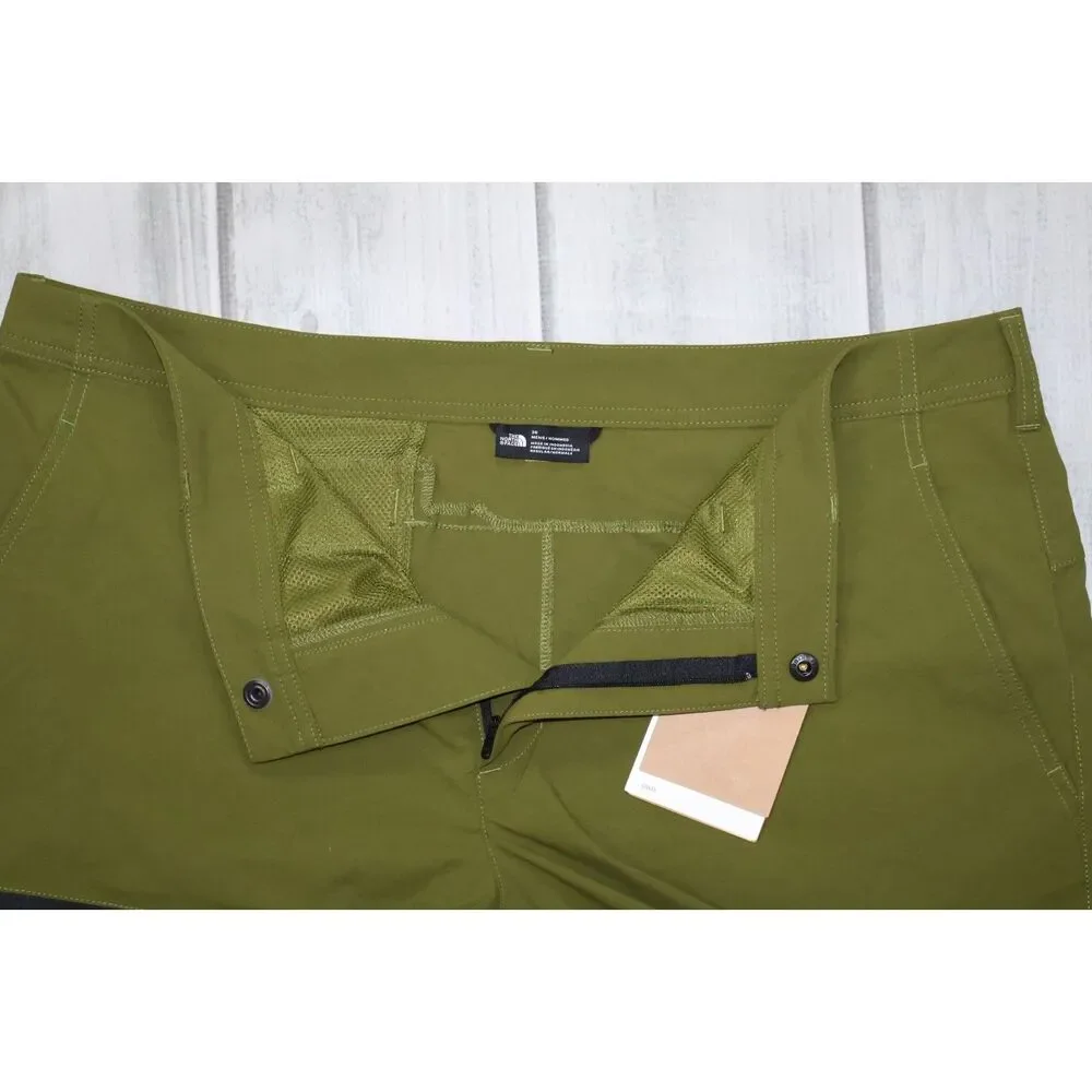 NEW The North Face Basin Shorts 7in Inseam Olive Green Mens Sz 36 Active Outdoor